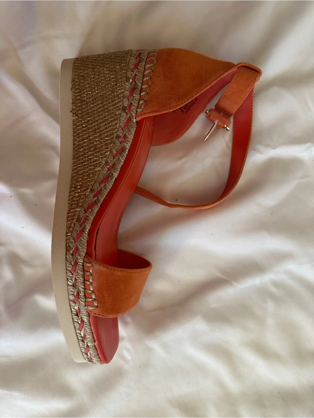 Vince Camuto Orange Women’s Wedge Sandals with Ankle Strap
